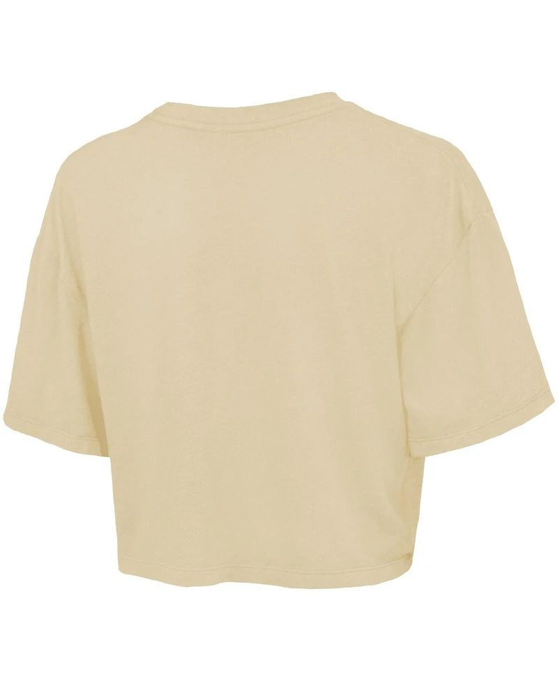 Majestic Women's Shohei Ohtani Cream Los Angeles Dodgers Boxy Crop Top