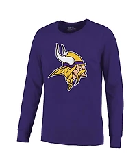 Majestic Threads Men's J.j. McCarthy Purple Minnesota Vikings Name Number Long Sleeve T-Shirt