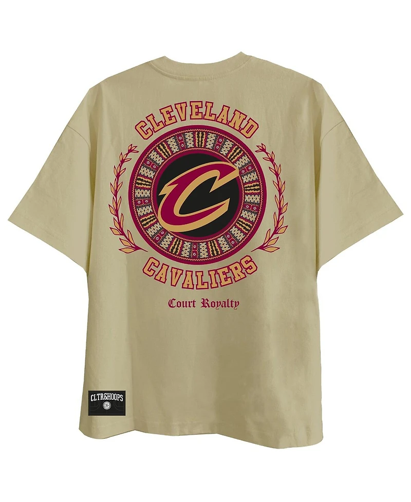 Two Hype Men's Khaki Cleveland Cavaliers Worldwide Collection Premium T-Shirt
