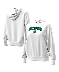 Under Armour Women's White Notre Dame Fighting Irish Leprechaun Icon Fleece Pullover Hoodie