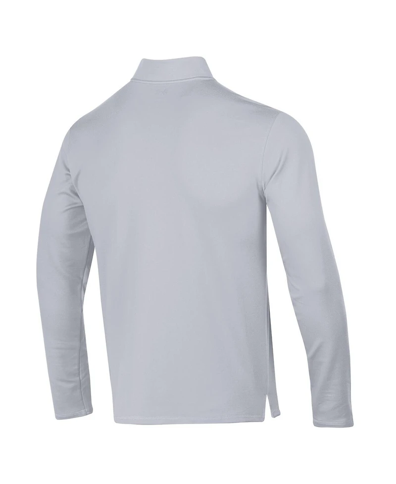 Under Armour Men's Gray Notre Dame Fighting Irish Sporting Leprechaun Motion Quarter-Zip Jacket