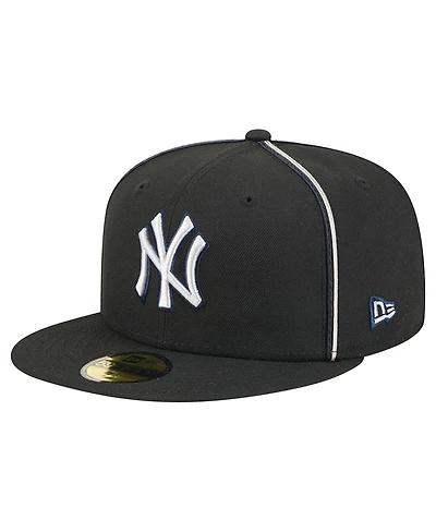 New Era Men's Black York Yankees Soutache 59FIFTY Fitted Hat