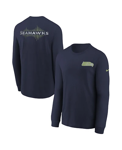 Nike Big Boys and Girls College Navy Seattle Seahawks 2025 Rivalries Collection Long Sleeve T-Shirt