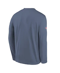 Nike Big Boys and Girls Storm Blue New England Patriots 2025 Rivalries Collection Sideline Legend Dri-fit Long Sleeve T-Shirt