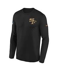 Nike Big Boys and Girls Black San Francisco 49ers 2025 Rivalries Collection Sideline Legend Dri-fit Long Sleeve T-Shirt