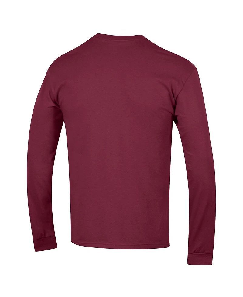 Champion Men's Garnet South Carolina Gamecocks Arch Over Logo 2-Hit Long Sleeve T-Shirt