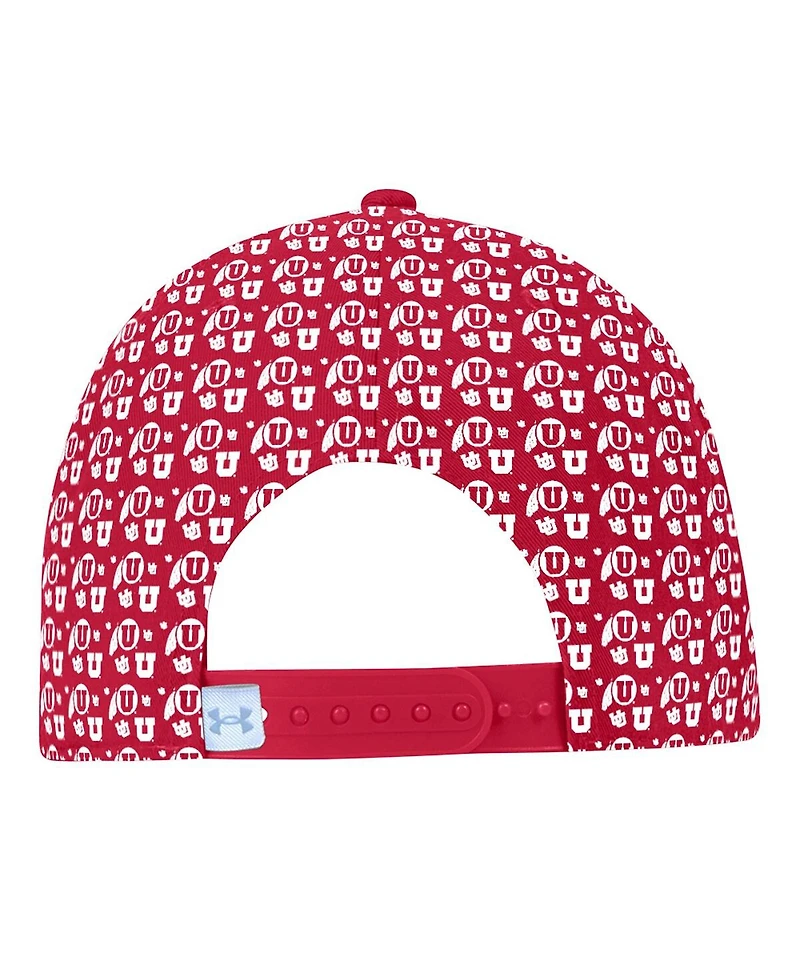 Under Armour Men's Red Utah Utes Gameday ArmourFuse Snapback Hat
