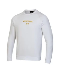 Under Armour Men's White Notre Dame Fighting Irish Sideline Rival Fleece Crewneck Sweatshirt