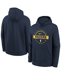 Nike Big Boys and Girls Navy Indiana Pacers 2025/26 Club Fleece Practice Hoodie