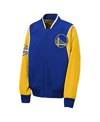 Outerstuff Big Boys and Girls Royal/Gold Golden State Warriors Two-Pointer Full-Zip Windbreaker Jacket