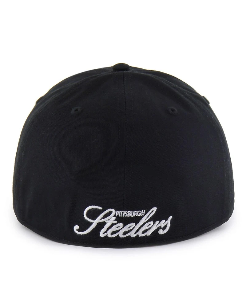 '47 Brand Men's Black Pittsburgh Steelers Foundational Franchise Fitted Hat