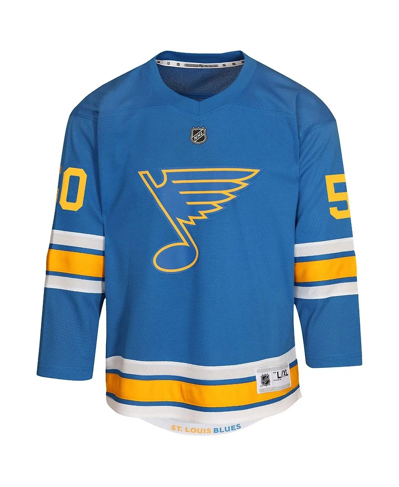 Outerstuff Big Boys and Girls Jordan Binnington Blue St. Louis Blues Home Replica Player Jersey