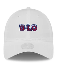 New Era Women's White Buffalo Bills 2025 Rivalries Collection Pony Tail Adjustable Hat