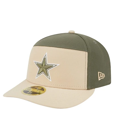 New Era Men's Light Beige/Olive Dallas Cowboys 2-Tone Color Pack Split Panel 59FIFTY Fitted Hat
