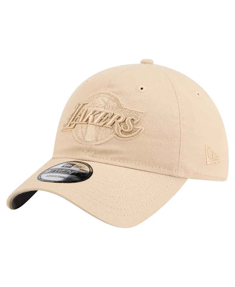 New Era Men's Khaki Los Angeles Lakers Color Pack Tonal 9TWENTY Adjustable Hat