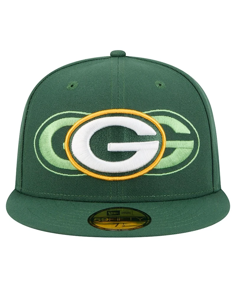 New Era Men's Green Bay Packers Tri-Hit 59FIFTY Fitted Hat