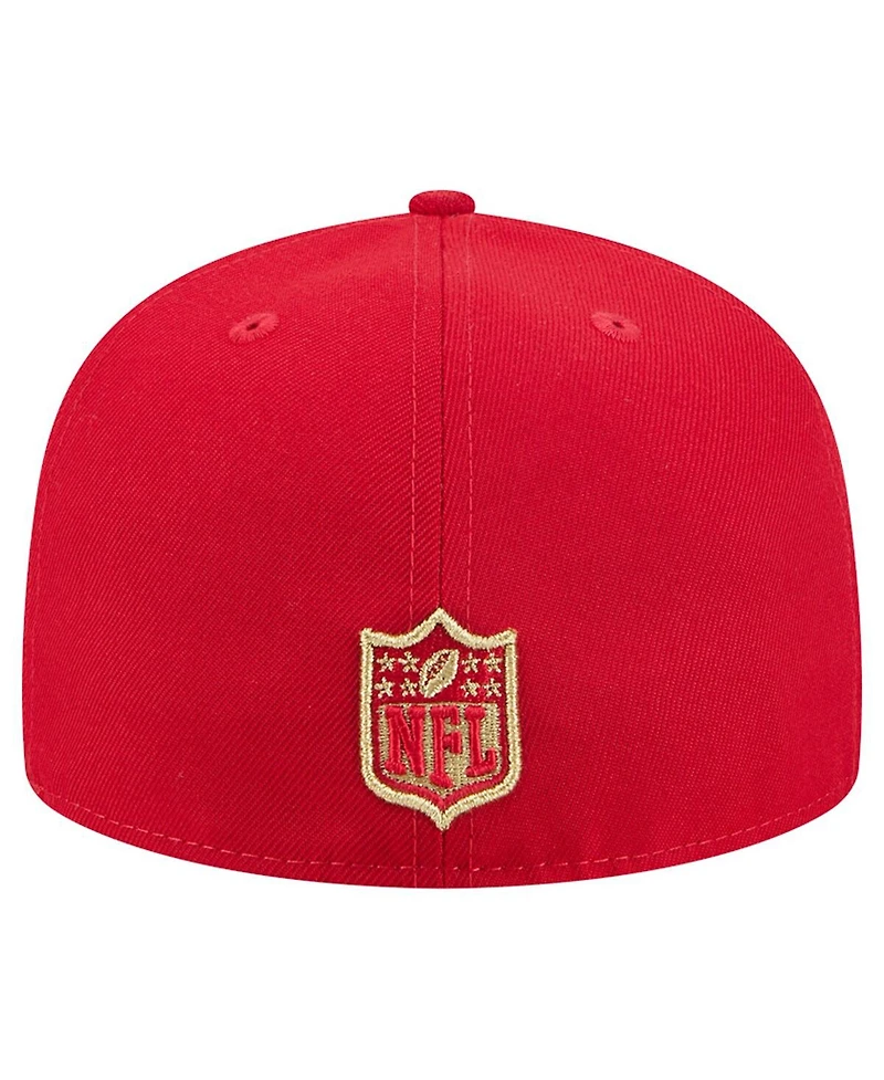 New Era Men's Scarlet San Francisco 49ers Tri-Hit 59FIFTY Fitted Hat