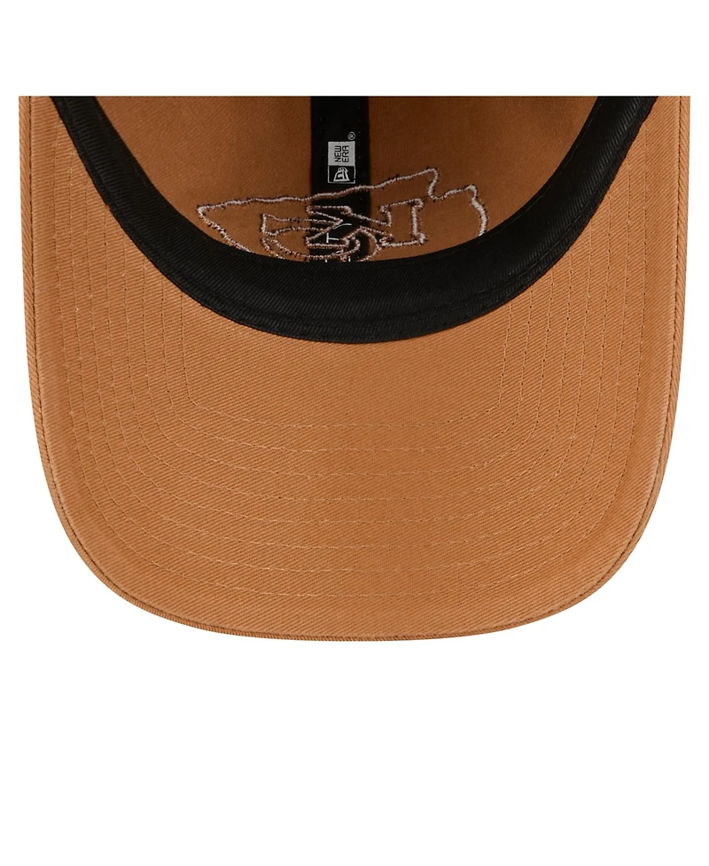 New Era Men's Brown Kansas City Chiefs Stamp 9TWENTY Adjustable Hat