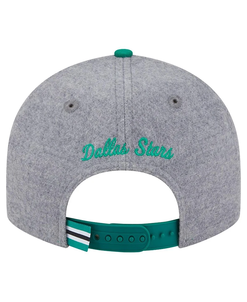 New Era Men's Kelly Green/Green Dallas Stars Wool Pin Low Profile 9FIFTY Snapback Hat