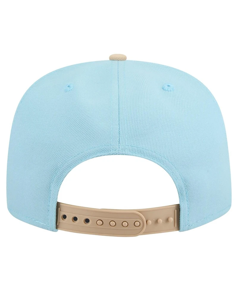 New Era Men's Light Blue/Light Beige New York Yankees Color Pack A-Frame 9FIFTY Snapback Hat
