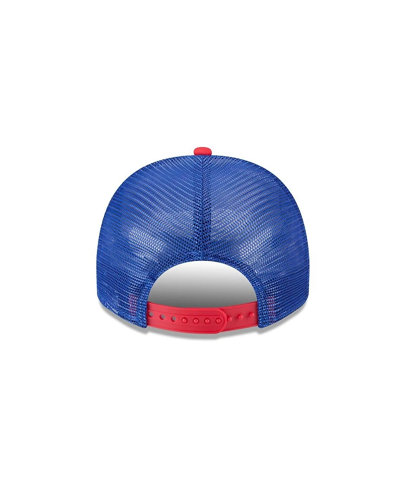 New Era Men's Cream/Royal Buffalo Bills Banner A-Frame 9FIFTY Trucker Snapback Hat