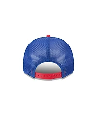 New Era Men's Cream/Royal Buffalo Bills Banner A-Frame 9FIFTY Trucker Snapback Hat