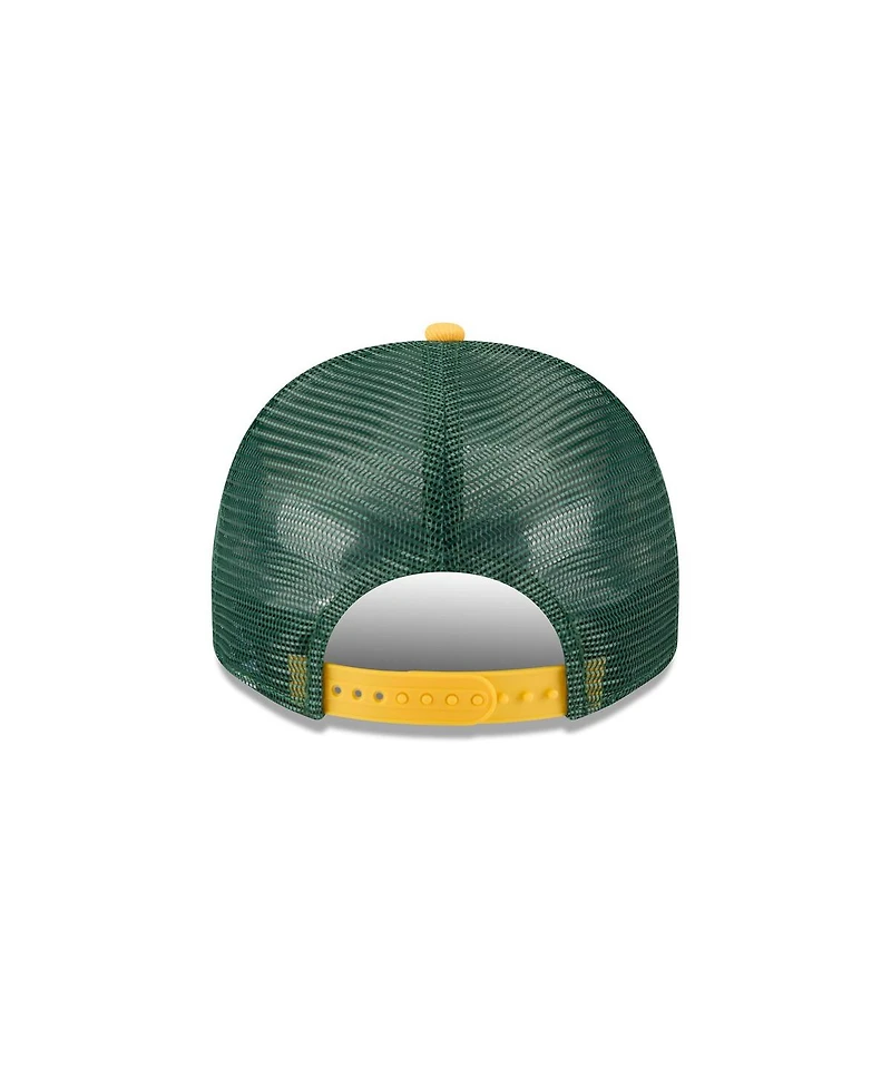 New Era Men's Cream/Green Green Bay Packers Banner A-Frame 9FIFTY Trucker Snapback Hat