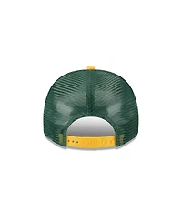 New Era Men's Cream/Green Green Bay Packers Banner A-Frame 9FIFTY Trucker Snapback Hat