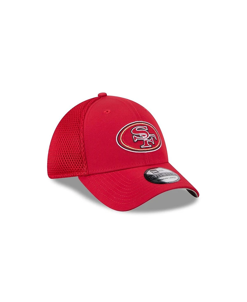 New Era Men's Scarlet San Francisco 49ers Outline 39THIRTY Flex Hat