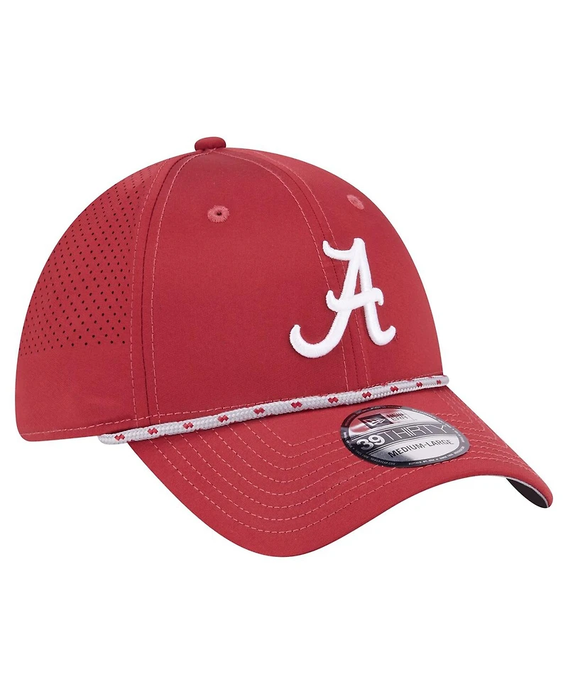 New Era Men's Crimson Alabama Tide Rope 39THIRTY Flex Hat
