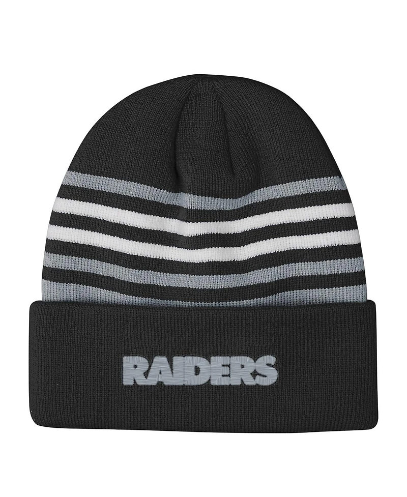 Outerstuff Big Boys and Girls Black Las Vegas Raiders Essentials Cuffed Knit Hat
