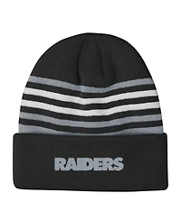 Outerstuff Big Boys and Girls Black Las Vegas Raiders Essentials Cuffed Knit Hat