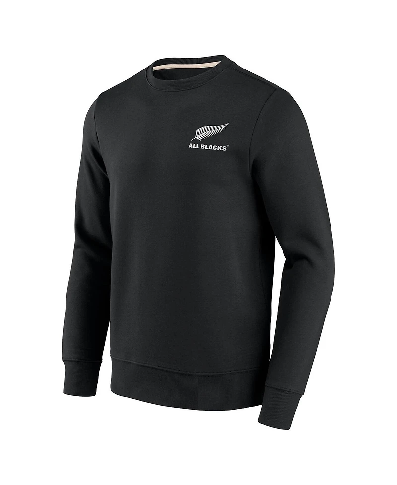 Fanatics Men's Black All Blacks Essentials Logo Fleece Pullover Sweatshirt