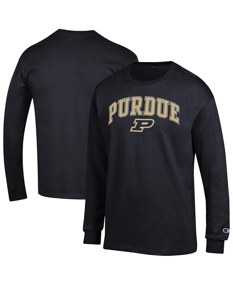 Champion Men's Black Purdue Boilermakers Arch Over Logo Long Sleeve T-Shirt