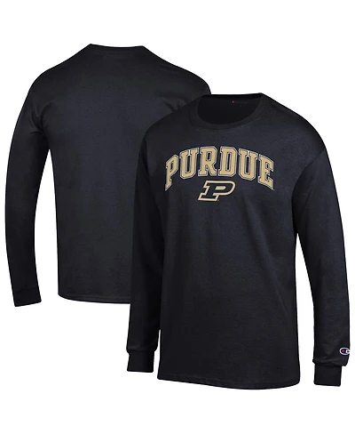 Champion Men's Black Purdue Boilermakers Arch Over Logo Long Sleeve T-Shirt