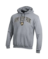 Champion Men's Heather Gray Army Black Knights Basic Arch Fleece Pullover Hoodie