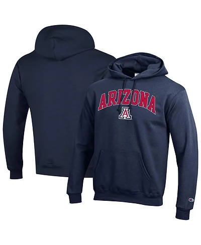 Champion Men's Navy Arizona Wildcats Arched Logo Fleece Pullover Hoodie