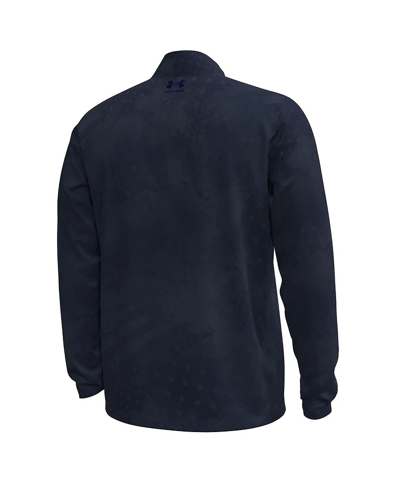 Under Armour Men's Navy Notre Dame Fighting Irish Freedom Collection ArmorFuse Half-Zip Top