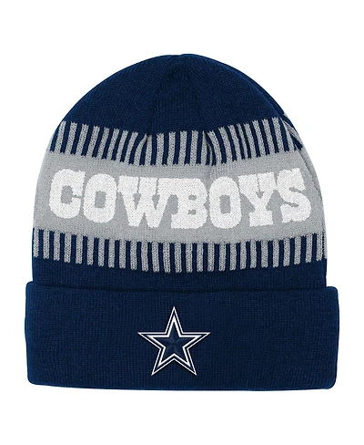 Outerstuff Big Boys and Girls Navy Dallas Cowboys Bright Lights Cuffed Knit Hat