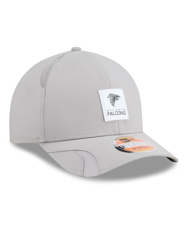 New Era Men's Gray Atlanta Falcons 2025 Sideline M-Crown 9FORTY Adjustable Hat