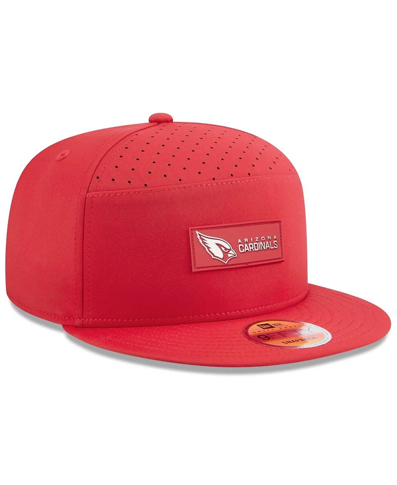 New Era Men's Cardinal Arizona Cardinals 2025 Sideline Split Panel 9FIFTY Snapback Hat