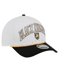 New Era Men's White/Black Army Black Knights Arch Two-Tone Rope 9FORTY A-Frame M-Crown Adjustable Hat