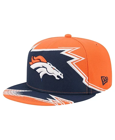 New Era Men's Orange/Navy Denver Broncos Break 59FIFTY Fitted Hat