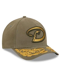 New Era Men's Olive Arizona Diamondbacks A-Frame 9FORTY Adjustable Hat