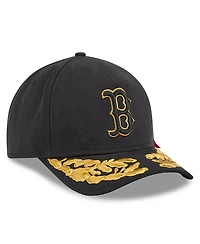New Era Men's Black Boston Red Sox A-Frame 9FORTY Adjustable Hat