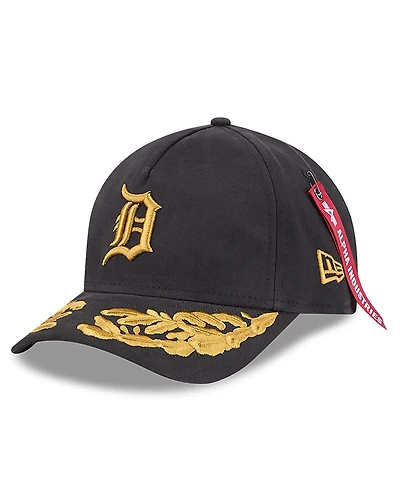 New Era Men's Black Detroit Tigers A-Frame 9FORTY Adjustable Hat
