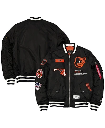 New Era Men's Black Baltimore Orioles Full-Zip Bomber Jacket
