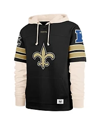 '47 Brand Men's Black New Orleans Saints Split Zone Cornerback Duo Hoodie
