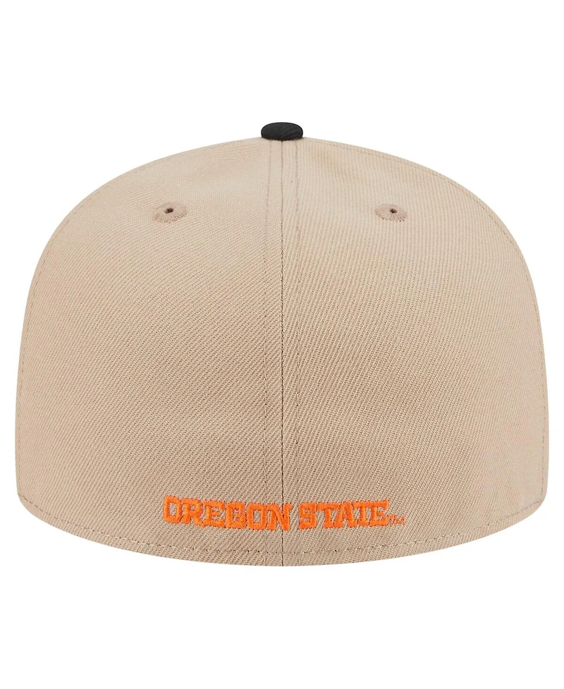 New Era Men's Khaki Oregon State Beavers Two-Tone 59FIFTY Fitted Hat