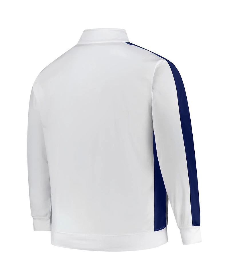 Fanatics Men's White Chicago Bears Big Tall Tricot Full-Zip Track Jacket